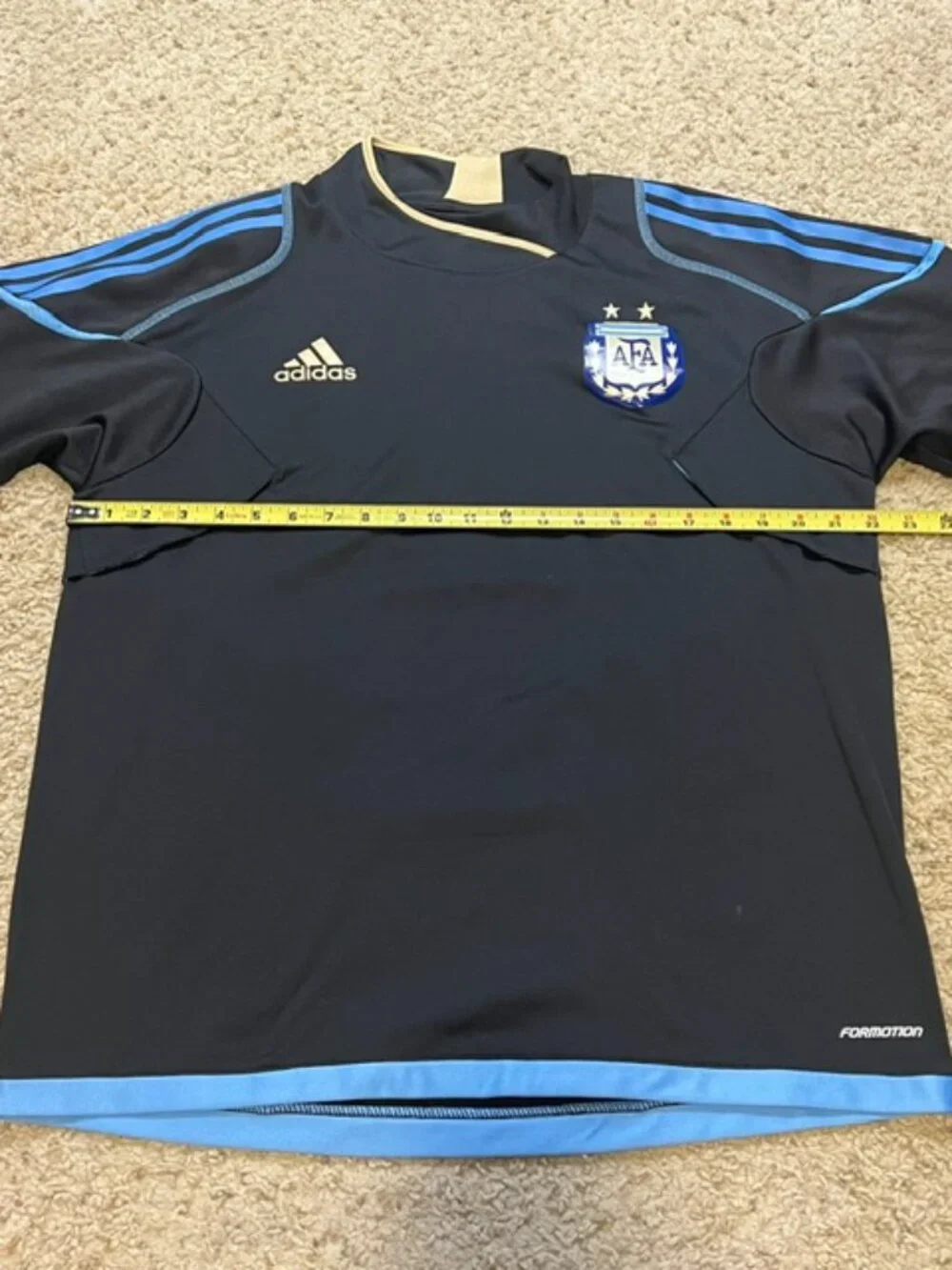 Argentina Adidas 2010 Formotion Black Thermal Long Sleeve Training Top Sz Large